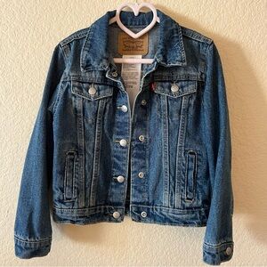 Levi’s Little Girl Blue Denim Jean Jacket Size 5-6 Like New
